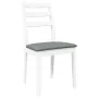Sillas de comedor con cojines 2uds madera maciza blanco caucho by , dining chairs - Ref: Foro24-4102519, Price: 132,53 €, Dis...