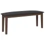 Banco 110 cm madera maciza marrón caucho by , Dining and kitchen benches - Ref: Foro24-4102602, Price: 78,82 €, Discount: %