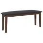 Banco 110 cm madera maciza marrón caucho by , Dining and kitchen benches - Ref: Foro24-4102602, Price: 78,82 €, Discount: %