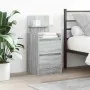 Mesilla de noche con 2 cajones gris Sonoma 38x34x80 cm de , Mesitas de noche - Ref: Foro24-861365, Precio: 55,32 €, Descuento: %