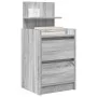 Mesilla de noche con 2 cajones gris Sonoma 38x34x80 cm de , Mesitas de noche - Ref: Foro24-861365, Precio: 55,32 €, Descuento: %
