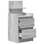 Mesilla de noche con 2 cajones gris Sonoma 38x34x80 cm de , Mesitas de noche - Ref: Foro24-861365, Precio: 55,32 €, Descuento: %
