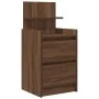 Mesilla de noche con 2 cajones roble marrón 38x34x80 cm von , Nachttische - Ref: Foro24-861367, Preis: 55,20 €, Rabatt: %