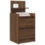 Mesilla de noche con 2 cajones roble marrón 38x34x80 cm von , Nachttische - Ref: Foro24-861367, Preis: 55,20 €, Rabatt: %