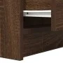 Mesilla de noche con 2 cajones roble marrón 38x34x80 cm von , Nachttische - Ref: Foro24-861367, Preis: 55,20 €, Rabatt: %