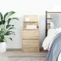 Mesilla de noche con 2 cajones roble Sonoma 38x34x80 cm by , Nightstands - Ref: Foro24-861359, Price: 59,11 €, Discount: %