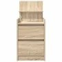 Mesilla de noche con 2 cajones roble Sonoma 38x34x80 cm by , Nightstands - Ref: Foro24-861359, Price: 59,11 €, Discount: %