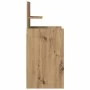 Mesilla de noche con 2 cajones roble artesanal 38x34x80 cm by , Nightstands - Ref: Foro24-861371, Price: 53,85 €, Discount: %