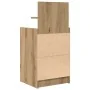 Mesilla de noche con 2 cajones roble artesanal 38x34x80 cm by , Nightstands - Ref: Foro24-861371, Price: 53,85 €, Discount: %