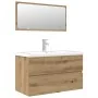Juego de muebles baño 3 piezas madera ingeniería roble artisan by , Bathroom furniture - Ref: Foro24-3328940, Price: 258,60 €...