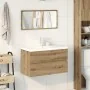 Juego de muebles baño 3 piezas madera ingeniería roble artisan by , Bathroom furniture - Ref: Foro24-3328940, Price: 258,60 €...