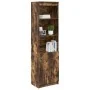 Aparador alto roble ahumado 50x35x180 cm madera de ingeniería de , Aparadores - Ref: Foro24-3328466, Precio: 104,93 €, Descue...