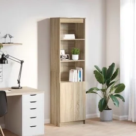 Aparador alto roble Sonoma 50x35x180 cm madera de ingeniería by , Sideboards - Ref: Foro24-3328464, Price: 102,49 €, Discount: %