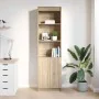 Aparador alto roble Sonoma 50x35x180 cm madera de ingeniería de , Aparadores - Ref: Foro24-3328464, Precio: 102,74 €, Descuen...