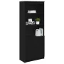 Aparador alto roble negro 70x35x180 cm madera de ingeniería by , Sideboards - Ref: Foro24-3328472, Price: 126,77 €, Discount: %