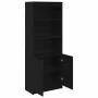 Aparador alto roble negro 70x35x180 cm madera de ingeniería by , Sideboards - Ref: Foro24-3328472, Price: 126,77 €, Discount: %