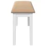 Banco 110 cm madera maciza caucho blanco von , Ess- und Küchenbänke - Ref: Foro24-4102609, Preis: 76,76 €, Rabatt: %