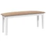 Banco 110 cm madera maciza caucho blanco von , Ess- und Küchenbänke - Ref: Foro24-4102609, Preis: 76,76 €, Rabatt: %