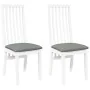 Sillas de comedor con cojines 2uds madera maciza blanco caucho by , dining chairs - Ref: Foro24-4102457, Price: 145,65 €, Dis...