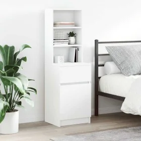 Mesilla de noche de madera de ingeniería blanca 39x35x125 cm von , Nachttische - Ref: Foro24-861310, Preis: 74,34 €, Rabatt: %