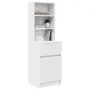 Mesilla de noche de madera de ingeniería blanca 39x35x125 cm de , Mesitas de noche - Ref: Foro24-861310, Precio: 74,34 €, Des...