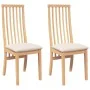 Sillas de comedor con cojines 2 uds madera maciza caucho von , Essstühle - Ref: Foro24-4102455, Preis: 145,65 €, Rabatt: %