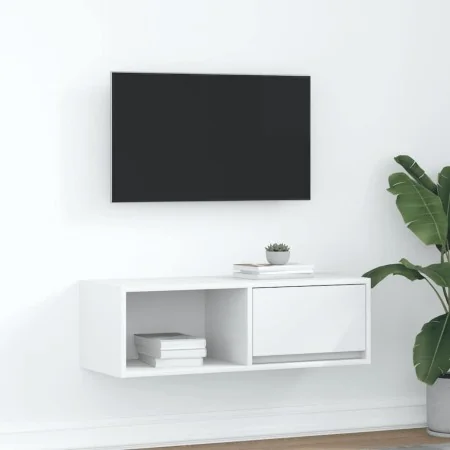 Mueble de TV de madera de ingeniería blanco 80x31x25,5 cm von , TV-Möbel - Ref: Foro24-861454, Preis: 44,36 €, Rabatt: %