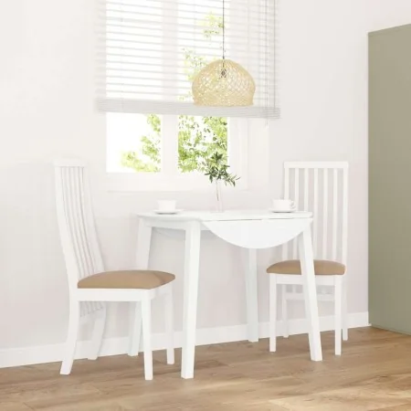 Sillas de comedor con cojines 2uds madera maciza blanco caucho von , Essstühle - Ref: Foro24-4102460, Preis: 145,65 €, Rabatt: %