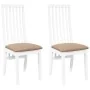 Sillas de comedor con cojines 2uds madera maciza blanco caucho von , Essstühle - Ref: Foro24-4102460, Preis: 145,65 €, Rabatt: %