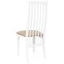 Sillas de comedor con cojines 2uds madera maciza blanco caucho von , Essstühle - Ref: Foro24-4102460, Preis: 145,65 €, Rabatt: %