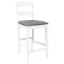 Taburetes de bar con cojines 2 uds madera maciza blanca caucho von , Küchenhocker - Ref: Foro24-4102559, Preis: 134,69 €, Rab...