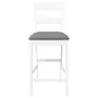 Taburetes de bar con cojines 2 uds madera maciza blanca caucho von , Küchenhocker - Ref: Foro24-4102559, Preis: 134,69 €, Rab...