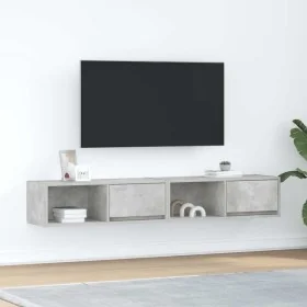 Muebles de TV 2uds madera ingeniería gris hormigón 80x31x25,5cm by , TV Furniture - Ref: Foro24-861461, Price: 70,79 €, Disco...