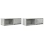 Muebles de TV 2uds madera ingeniería gris hormigón 80x31x25,5cm de , Muebles TV - Ref: Foro24-861461, Precio: 70,79 €, Descue...