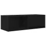 Mueble de TV de madera de roble negro 80x31x25,5 cm by , TV Furniture - Ref: Foro24-861456, Price: 45,47 €, Discount: %