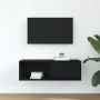 Mueble de TV de madera de roble negro 80x31x25,5 cm by , TV Furniture - Ref: Foro24-861456, Price: 45,47 €, Discount: %