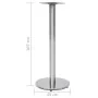Pata de mesa de bistró acero inoxidable plateado Ø45x107 cm by , Table legs - Ref: Foro24-325440, Price: 103,07 €, Discount: %