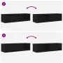 Muebles de TV 2 uds Roble Negro 100x31x25,5cm Madera ingeniería de , Muebles TV - Ref: Foro24-861475, Precio: 96,45 €, Descue...