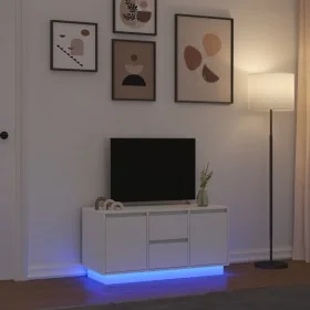 Mueble de TV con luces LED blanco 100x41x50 cm von , TV-Möbel - Ref: Foro24-861409, Preis: 109,57 €, Rabatt: %