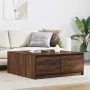 Mesa de centro con cajones roble marrón 100x100x40 cm by , Coffee table - Ref: Foro24-3328405, Price: 169,94 €, Discount: %