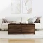 Mesa de centro con cajones roble marrón 100x100x40 cm by , Coffee table - Ref: Foro24-3328405, Price: 169,94 €, Discount: %