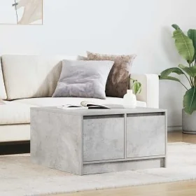 Mesa de centro con cajones gris hormigón 70,5x70x40 cm by , Coffee table - Ref: Foro24-3328411, Price: 101,71 €, Discount: %