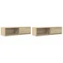 Muebles de TV 2uds Roble Sonoma 100x31x25,5cm Madera ingeniería by , TV Furniture - Ref: Foro24-861477, Price: 89,69 €, Disco...