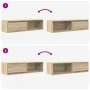 Muebles de TV 2uds Roble Sonoma 100x31x25,5cm Madera ingeniería by , TV Furniture - Ref: Foro24-861477, Price: 89,69 €, Disco...