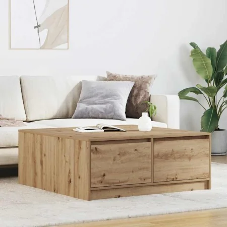 Mesa de centro con cajones roble artesanal 100x100x40 cm by , Coffee table - Ref: Foro24-3328407, Price: 165,33 €, Discount: %