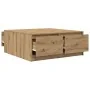 Mesa de centro con cajones roble artesanal 100x100x40 cm by , Coffee table - Ref: Foro24-3328407, Price: 165,33 €, Discount: %