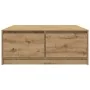 Mesa de centro con cajones roble artesanal 100x100x40 cm by , Coffee table - Ref: Foro24-3328407, Price: 165,33 €, Discount: %