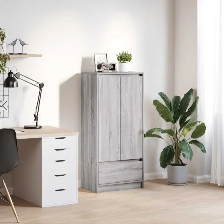 Armario con cajón gris Sonoma 55,5x34x119,5 cm by , Sideboards - Ref: Foro24-861648, Price: 95,17 €, Discount: %