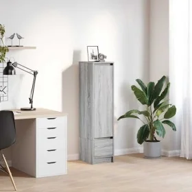 Aparador alto Sonoma gris 29,5x34x119,5 cm madera de ingeniería by , Sideboards - Ref: Foro24-861657, Price: 70,37 €, Discoun...