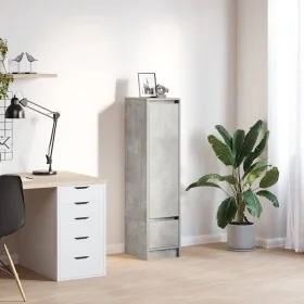 Aparador alto gris hormigón 29,5x34x119,5 cm madera ingeniería by , Sideboards - Ref: Foro24-861655, Price: 68,51 €, Discount: %